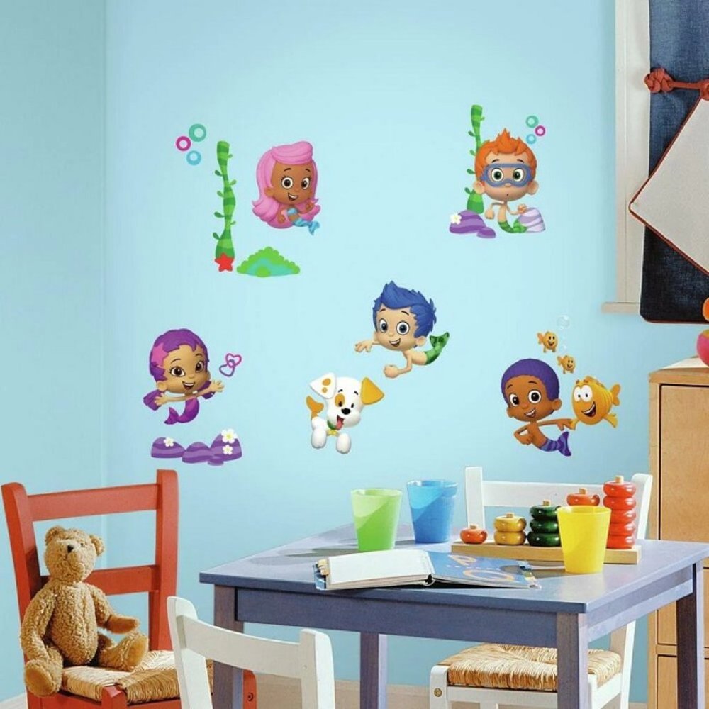 Bubble Guppies Peel Stick Wall Decal Stickers Kids Room Decor Art Deema Gil Oona